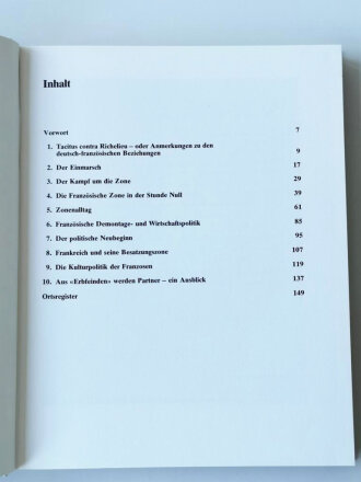 "Südwestdeutschland Stunde Null, Die Geschichte der französischen Besatzungszone 1945 - 1948", 148 Seiten