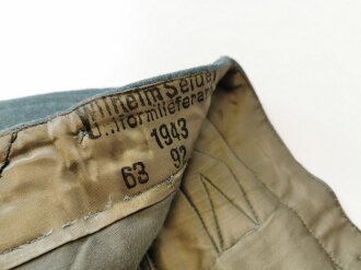 Polizei III.Reich, Stiefelhose für Mannschaften, Kammerstück von 1943, leicht angeschmutzt, sonst  guter Zustand