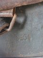 Heer, Stahlhelm Modell 1940. Zusammengehöriges Stück, Glockengrösse 64, Originallack, das Abzeichen entfernt