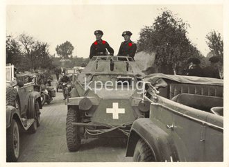 Spähpanzer während des Polenfeldzuges, Maße 8 x 14 cm