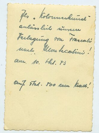 Kradmelder mit Motorrad, Italien 1943, Maße 6 x 9 cm