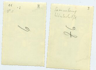 5 Aufnahmen mit Angehörigen der Polizei und des Luftschutzes beim sammeln für die Winterhilfe, Maße 6 x 9 cm