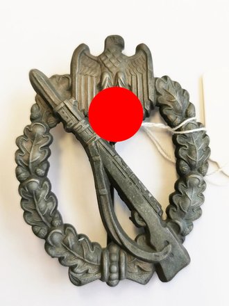 Infanterie Sturmabzeichen in Silber, hohlgeprägt, Hersteller Assmann, Feinzink