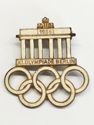 Olympische Spiele 1936 Berlin, Emailliertes Abzeichen Olympiade Berlin 1936