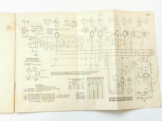 D1029/6 " Merkblatt zur Bedienung des Wehrmacht Rundfunkenpfängers WR1/P" vom 04.10.41 mit 14 Seiten plus Anlagen