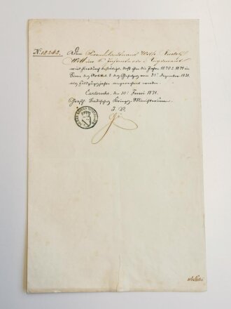 Baden, Konvolut Bestallungen, jeweils eine eigenhändige Unterschrift Kaiser Wilhelm und Friedrich von Baden