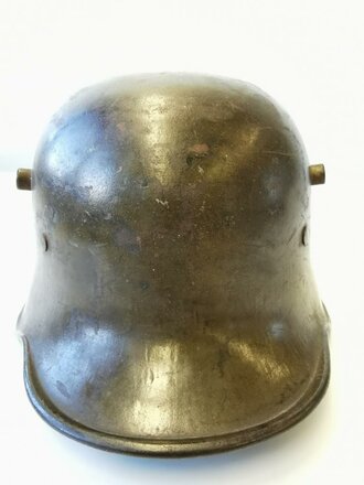 1.Weltkrieg Stahlhelm Si66. Originallack, in allen Teilen originales Stück