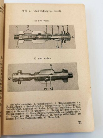 Beschreibung, Handhabung und Bedienung des MG34 datiert 1940 mit  214 Seiten