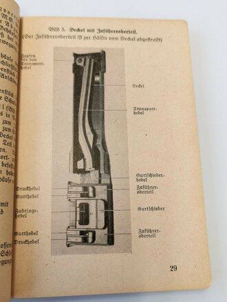 Beschreibung, Handhabung und Bedienung des MG34 datiert 1940 mit  214 Seiten
