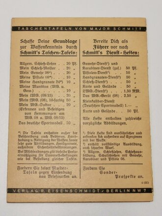 Taschentafel " Mein Gewehr 98"