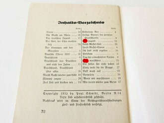 NS Liederschatz Band 3 " Freiheits- und Kampflieder"  mit 32 Seiten