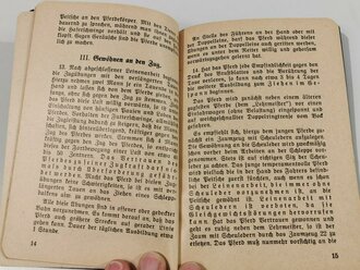 H.Dv.465/2 "Fahrvorschrift"  Heft 2 " Ausbildung des Jungpferdes" Berlin 1936 mit 25 Seiten