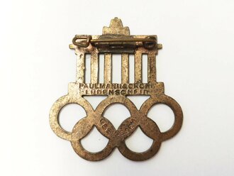 Olympische Spiele 1936 Berlin, Emailliertes Abzeichen Olympiade Berlin 1936