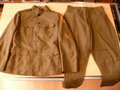 US Army WWI, coat and pants, M 1912, matching set, insignia original sewn