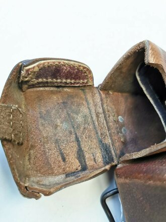1. Weltkrieg Patronentasche, getragenes Stück, datiert 1915