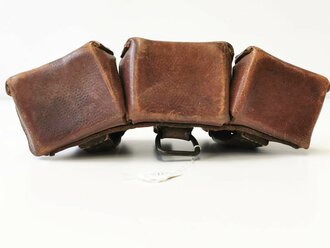1. Weltkrieg Patronentasche, getragenes Stück, datiert 1915