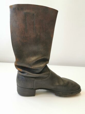 Paar Stiefel für Mannschaften der Wehrmacht, getragene Kammerstücke, Sohlenlänge 28cm