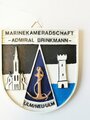 Dekorative Wandplakette "Marinekameradschaft -Admiral Brinkmann- Ulm/Neu-Ulm, Maße ca 11 x 12 x 1 cm