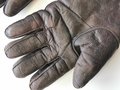 Fallschirmjäger, Paar Handschuhe aus braunem Leder, getragenes Paar in gutem Zustand