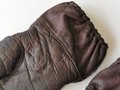 Fallschirmjäger, Paar Handschuhe aus braunem Leder, getragenes Paar in gutem Zustand