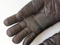 Fallschirmjäger, Paar Handschuhe aus braunem Leder, getragenes Paar in gutem Zustand