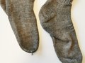 Paar Stricksocken für Angehörige der Wehrmacht, ausgegebenes Paar