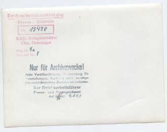 Presseaufnahme "Reichsarbeitsdienst", Maße 18 x 13 cm