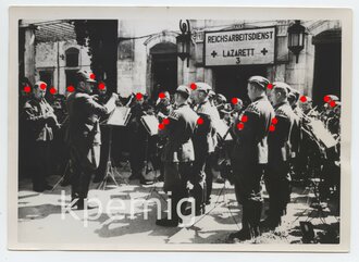 Presseaufnahme "Konzertreise des Reichsmusikzuges", Maße 18 x 13 cm