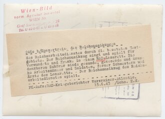 Presseaufnahme "Konzertreise des Reichsmusikzuges", Maße 18 x 13 cm