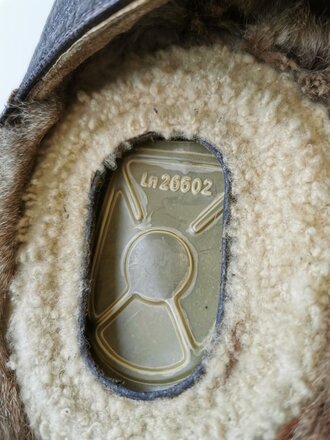 Luftwaffe, Kopfhaube für fliegendes Personal L Kp W 101, leicht getragenes Stück in gutem Zustand