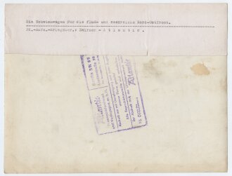 Presseaufnahme "Ein Schwimmwagen für die fluß- und seenreiche Nord-Ostfront", Maße 24 x 18 cm