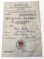 Reichsverband des Kraftwagengewerbes, Mitglieds Ausweis für eine Frau aus Breslau, ausgestellt 1934