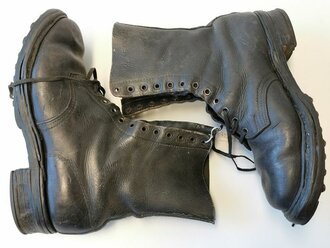 Luftwaffe, Paar Stiefel für Fallschirmjäger. Schwarzes Leder, getragenes Paar