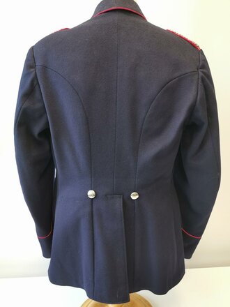 Feuerwehr III.Reich, Dienstrock mit passender Hose für einen Offizier in sehr gutem Zustand. Die Effekten original vernäht und zum Teil leicht mottig