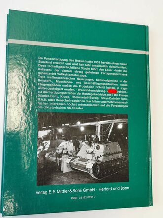 "Panzerfertigung im zweiten Weltkrieg", mit persönlicher Widmung, 144 Seiten