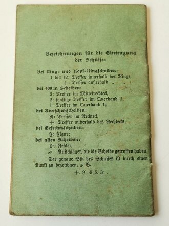 Kaiserreich, 2 Schießbücher 1. & 2. Schiess-Klasse, Infanterie Leib Regiment, datiert 1911/12