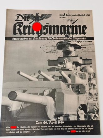 Die Kriegsmarine, Heft 8, zweites Aprilheft 1940, "zum 20. April 1940 "