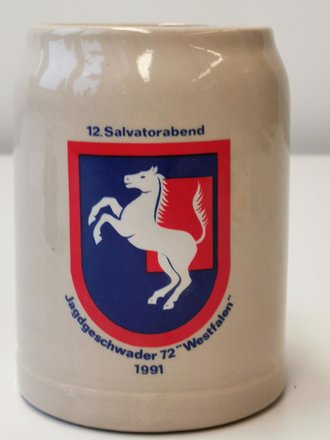 Bierkrug Bundeswehr "12. Salvatorabend Jagdgeschwader 72 "Westfalen" 1991"