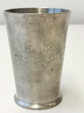 Bundeswehr Zinnbecher "PzRgt 200 23.02.72 - 30.09.73"