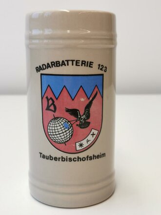 Bierkrug Bundeswehr "Radarbatterie 123 Tauberbischofsheim"