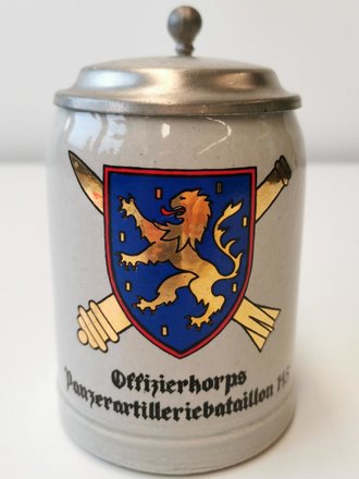 Bierkrug Bundeswehr "Offizierskorps Panzerartilleriebataillon 145"