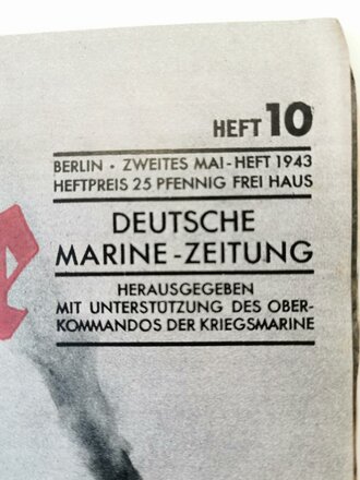 Die Kriegsmarine, Heft 10, zweites Mai - Heft 1943, "Sondermeldung"