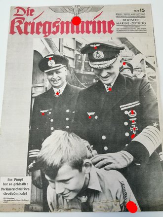 Die Kriegsmarine, Heft 15, erstes August - Heft 1943, "Ein Pimpf hat es geschafft: Die Unterschift des Großadmirals!"