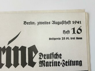 Die Kriegsmarine, Heft 16, zweites Augustheft 1941, "Der Flottenchef Admiral Schniewind"