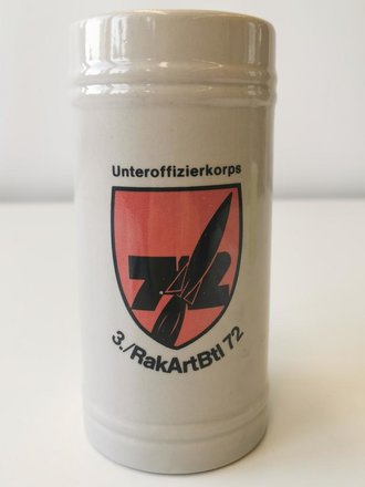 Bierkrug Bundeswehr "Unteroffizierskorps 3./ RakArtBtl 72"