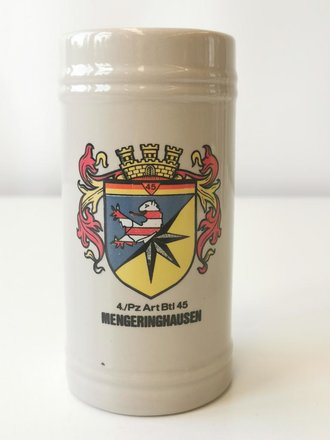 Bierkrug Bundeswehr "4./ Pz Art Btl 45 Mengeringhausen"