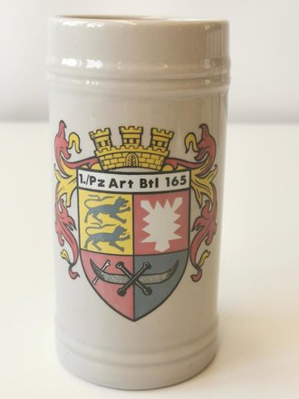 Bierkrug Bundeswehr "1./ Pz Art Btl 165"