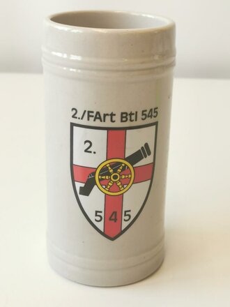 Bierkrug Bundeswehr "2./ FArt Btl 545"