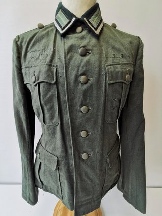 Heer, Feldbluse Modell 1943 aus Drillichmaterial,...