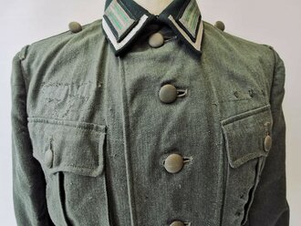 Heer, Feldbluse Modell 1943 aus Drillichmaterial,...